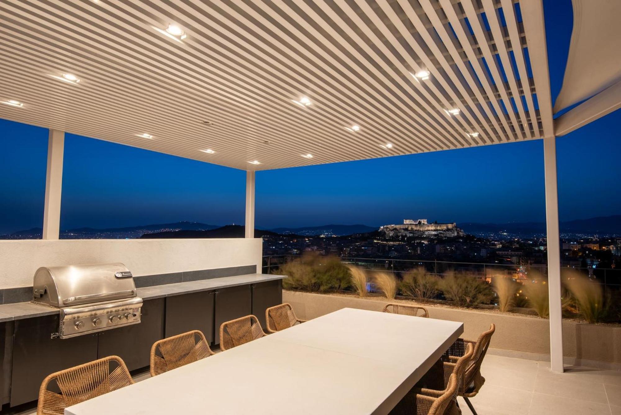 Urban Apt With Stunning Acropolis View & Roofdeck Aten Exteriör bild